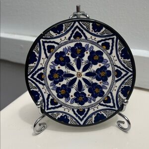 Ceraplat Decor Plate Hand-Painted Floral Wall Decor or Trinket Dish